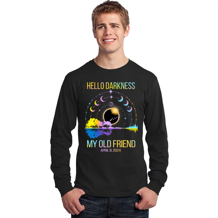 Hello Darkness My Old Friend Solar Eclipse April 08 2024 Long Sleeve Shirt