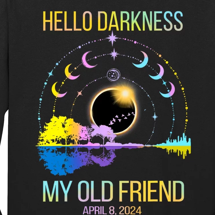 Hello Darkness My Old Friend Solar Eclipse April 08 2024 Long Sleeve Shirt