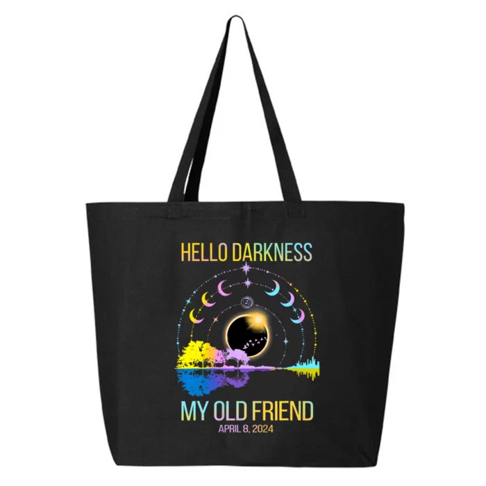 Hello Darkness My Old Friend Solar Eclipse April 08 2024 25L Jumbo Tote