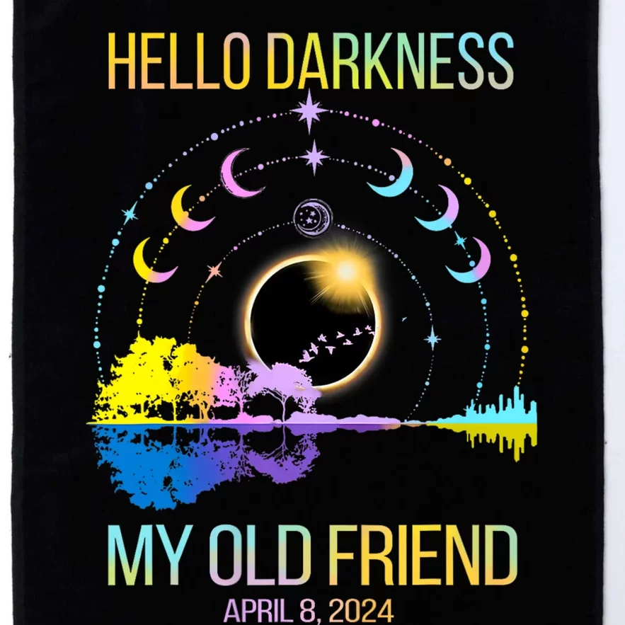 Hello Darkness My Old Friend Solar Eclipse April 08 2024 Platinum Collection Golf Towel