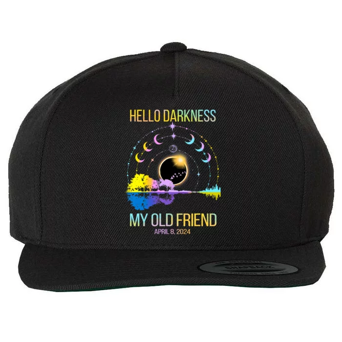 Hello Darkness My Old Friend Solar Eclipse April 08 2024 Wool Snapback Cap