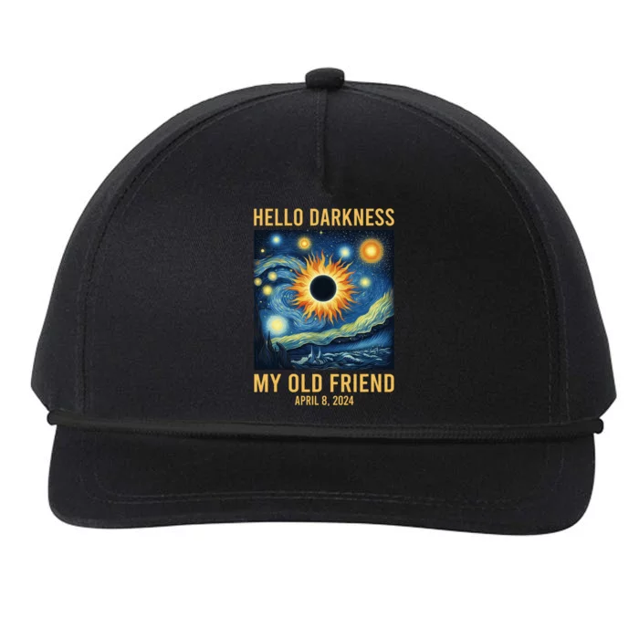 Hello Darkness My Old Friend Solar Eclipse April 08 2024 Snapback Five-Panel Rope Hat