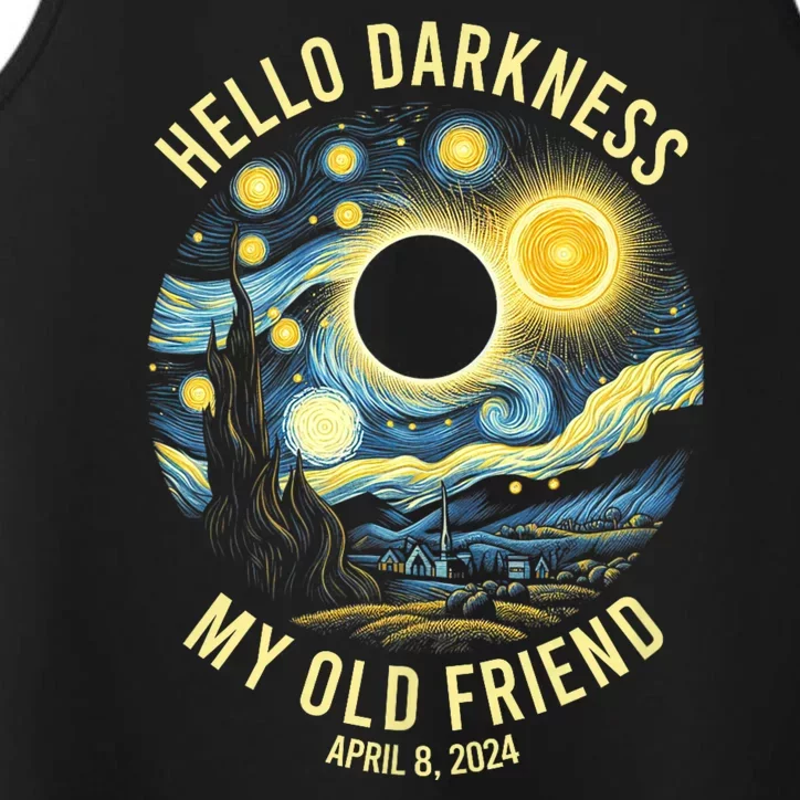 Hello Darkness My Old Friend Solar Eclipse April 8 2024 Performance Tank