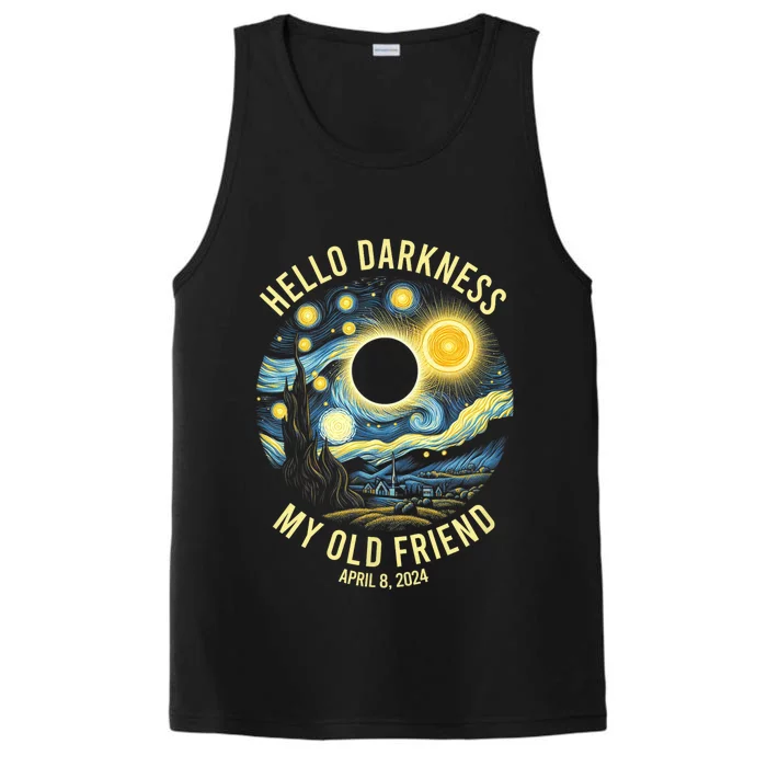 Hello Darkness My Old Friend Solar Eclipse April 8 2024 Performance Tank