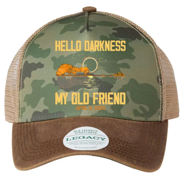 Hello Darkness My Old Friend Solar Eclipse April 08 2024 Totality Eclipse Legacy Tie Dye Trucker Hat