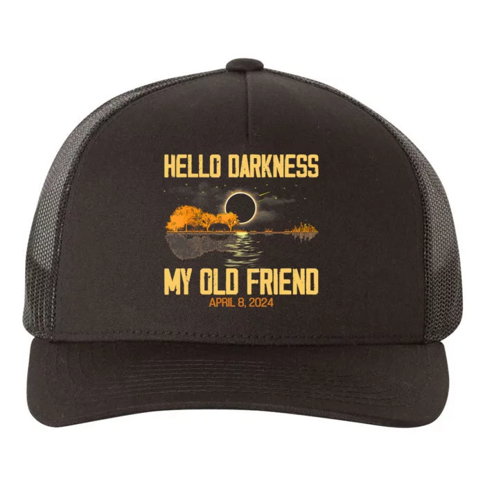 Hello Darkness My Old Friend Solar Eclipse April 08 2024 Totality Eclipse Yupoong Adult 5-Panel Trucker Hat