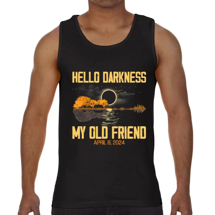 Hello Darkness My Old Friend Solar Eclipse April 08 2024 Totality Eclipse Comfort Colors® Tank Top