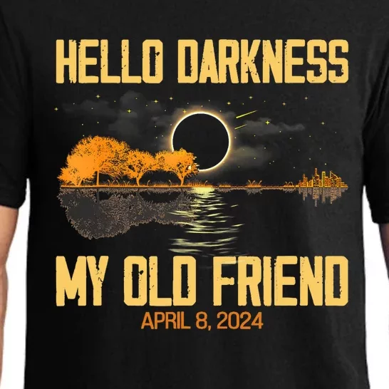 Hello Darkness My Old Friend Solar Eclipse April 08 2024 Totality Eclipse Pajama Set