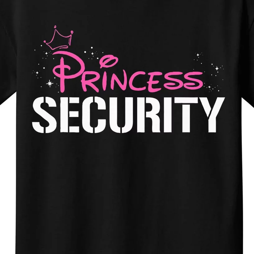 Halloween Dad Mom Daughter Adult Costume Princess Security Kids T-Shirt