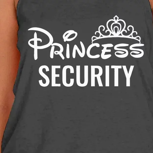 Halloween Dad Mom Daughter Adult Costume Princess Security Women's Knotted Racerback Tank