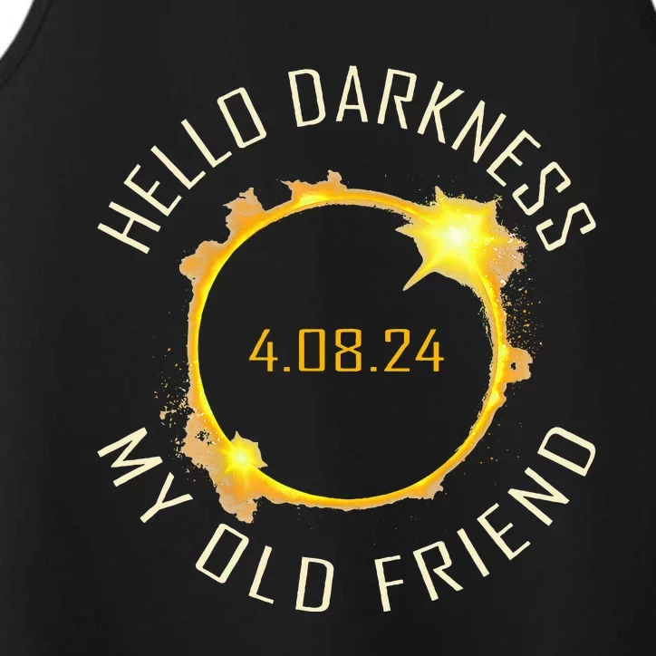 Hello Darkness My Old Friend Solar Eclipse April 08 2024 Performance Tank