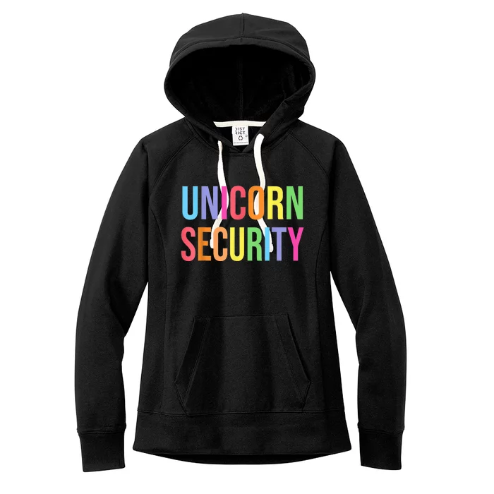 Halloween Dad Mom Daughter Adult Costume, Unicorn Security Women's Fleece Hoodie