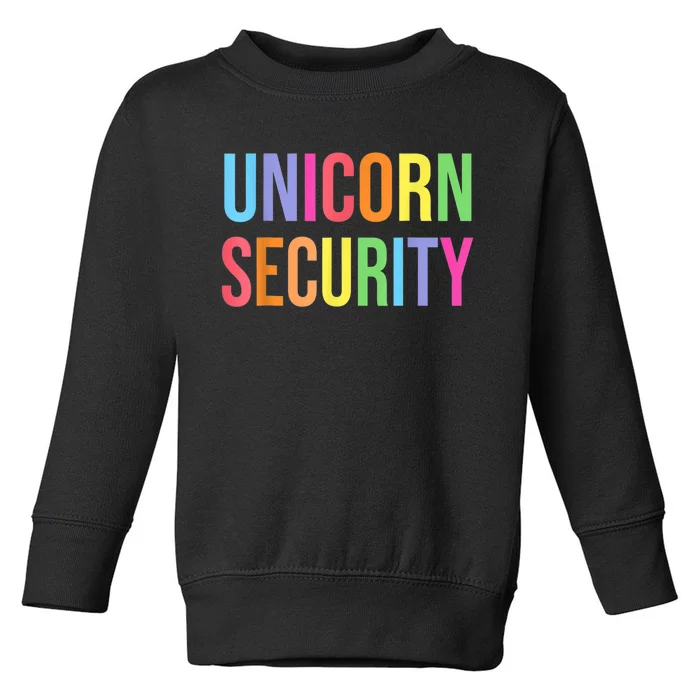 Halloween Dad Mom Daughter Adult Costume, Unicorn Security Toddler Sweatshirt