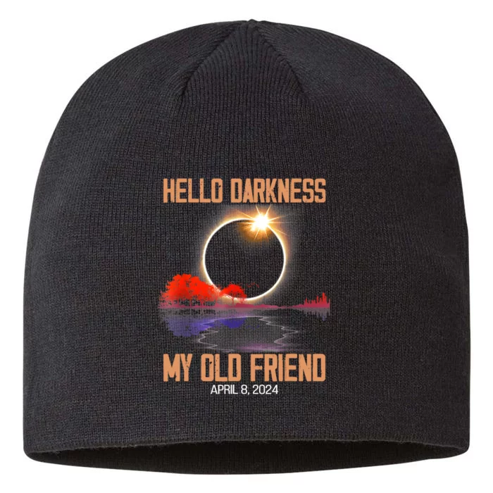 Hello Darkness My Old Friend Solar Eclipse April 08 2024 8 1/2in Sustainable Knit Beanie