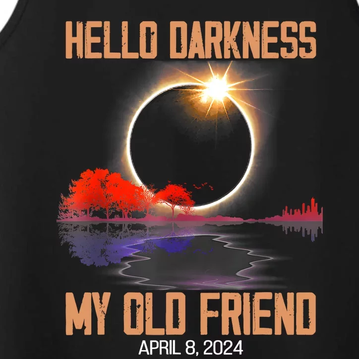 Hello Darkness My Old Friend Solar Eclipse April 08 2024 Performance Tank