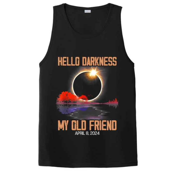 Hello Darkness My Old Friend Solar Eclipse April 08 2024 Performance Tank