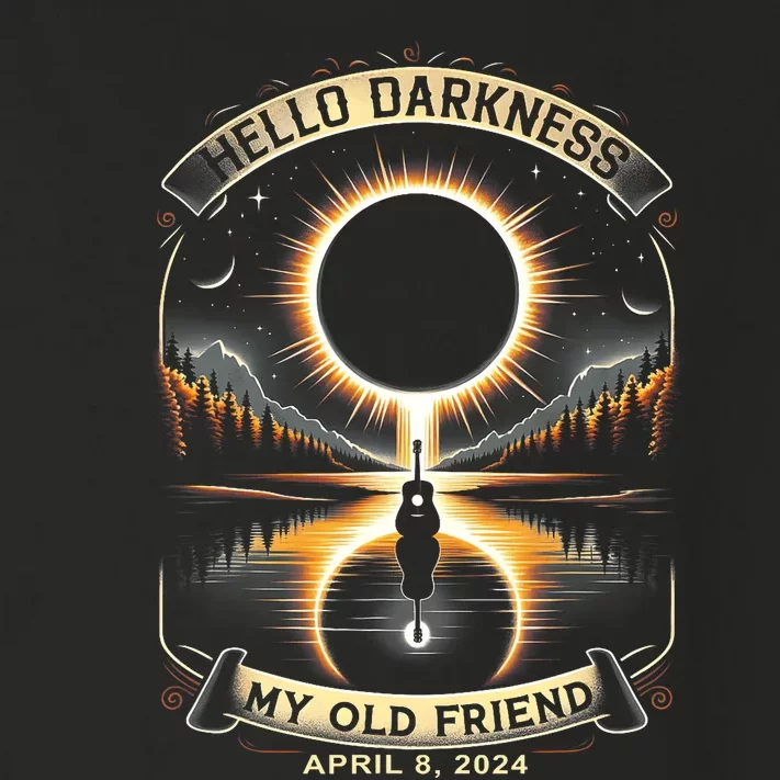 Hello Darkness My Old Friend Solar Eclipse 2024 Gift Toddler Long Sleeve Shirt