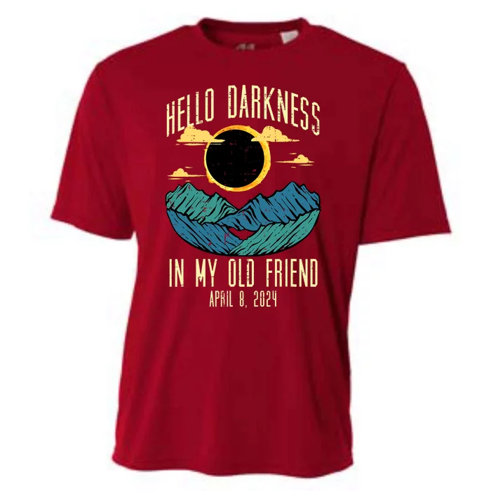 Hello Darkness My Old Friend 2024 Eclipse Design Cooling Performance Crew T-Shirt