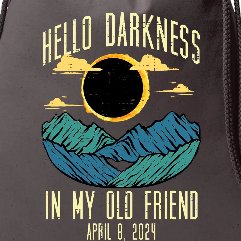 Hello Darkness My Old Friend 2024 Eclipse Design Drawstring Bag