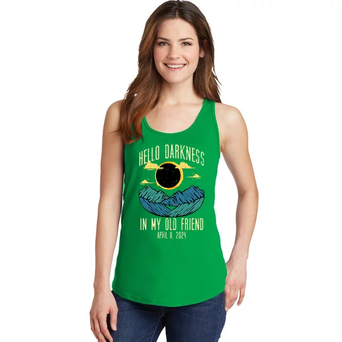 Hello Darkness My Old Friend 2024 Eclipse Design Ladies Essential Tank