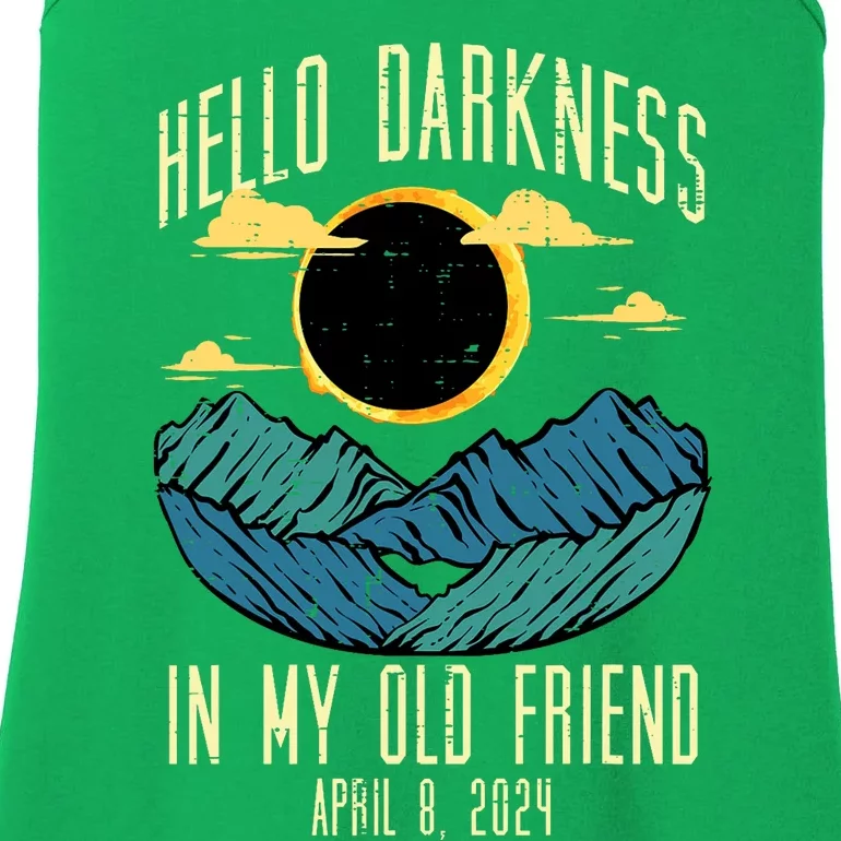 Hello Darkness My Old Friend 2024 Eclipse Design Ladies Essential Tank