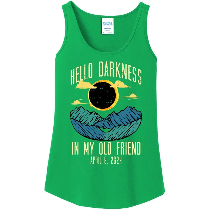 Hello Darkness My Old Friend 2024 Eclipse Design Ladies Essential Tank