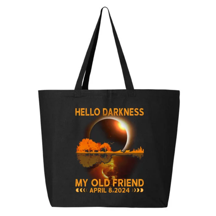 Hello Darkness My Friend Solar Eclipse April 8 2024 25L Jumbo Tote