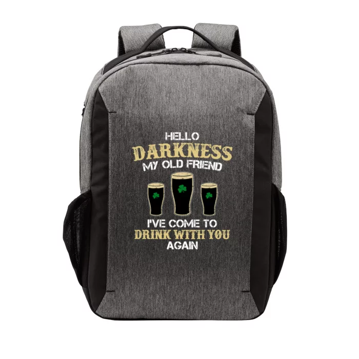 Hello Darkness My Old Friend Irish Shamrock Beer Day Gift Vector Backpack