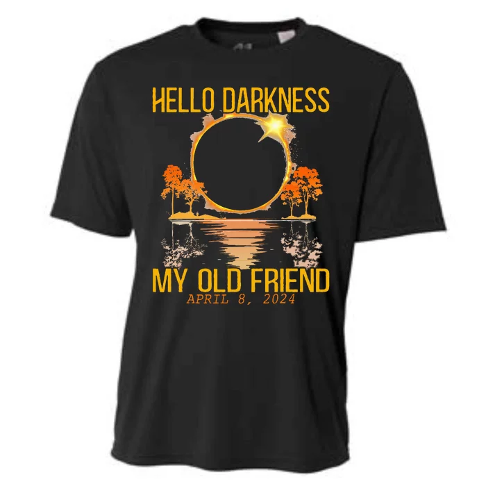 Hello Darkness My Old Friend Solar Eclipse April 08 2024 Cooling Performance Crew T-Shirt