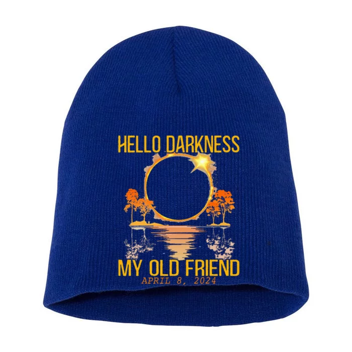 Hello Darkness My Old Friend Solar Eclipse April 08 2024 Short Acrylic Beanie