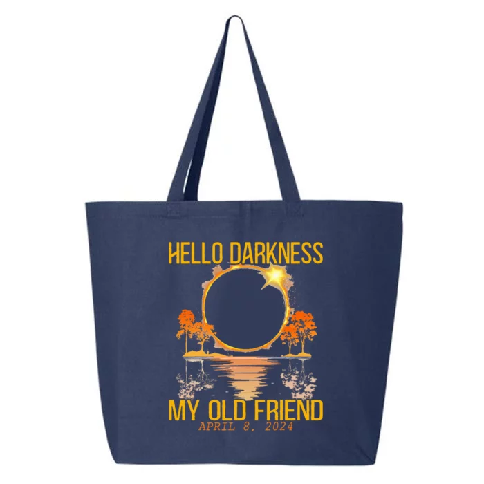 Hello Darkness My Old Friend Solar Eclipse April 08 2024 25L Jumbo Tote