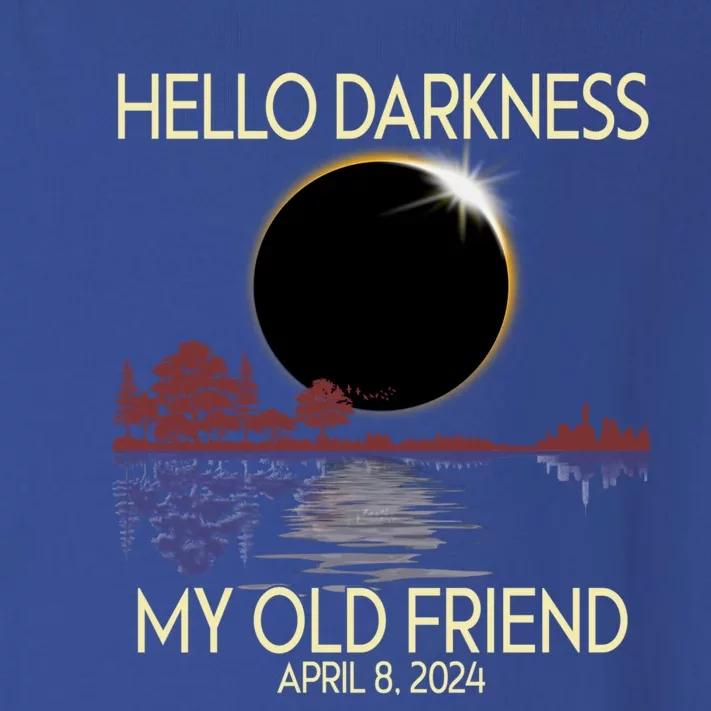 Hello Darkness My Friend 2024 April 8 Funny Solar Eclipse Toddler Long Sleeve Shirt