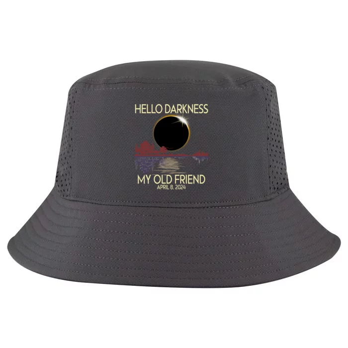 Hello Darkness My Friend 2024 April 8 Funny Solar Eclipse Cool Comfort Performance Bucket Hat