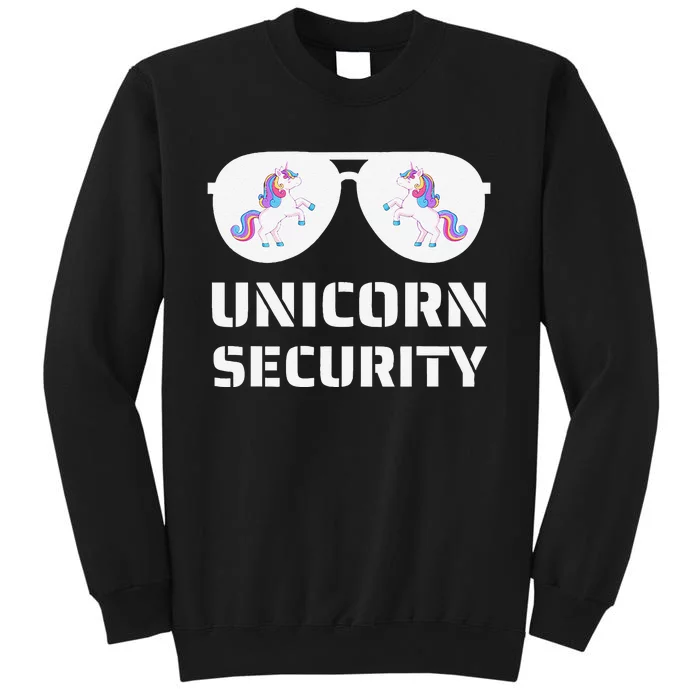 Halloween Dad Mom Daughter Unicorn Security Tall Sweatshirt