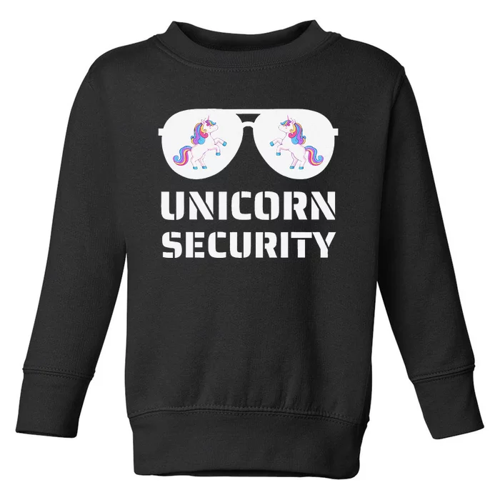 Halloween Dad Mom Daughter Unicorn Security Toddler Sweatshirt