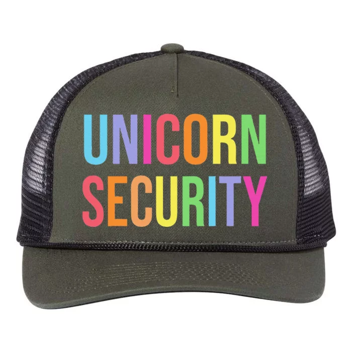 Halloween Dad Mom Daughter  Unicorn Security Retro Rope Trucker Hat Cap