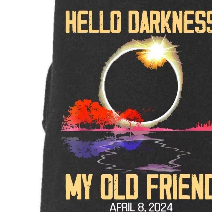 Hello Darkness My Old Friend Solar Eclipse April 08 2024 Doggie 3-End Fleece Hoodie