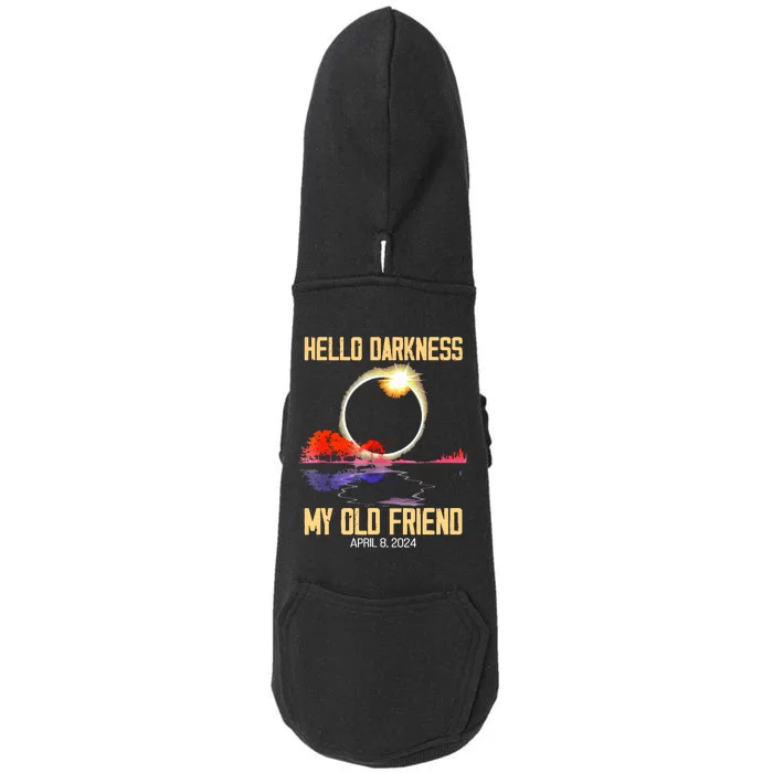 Hello Darkness My Old Friend Solar Eclipse April 08 2024 Doggie 3-End Fleece Hoodie