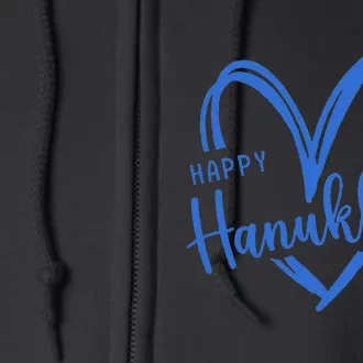 Hanukkah Dreidel Menorah Jewish Chanukah Holiday Full Zip Hoodie