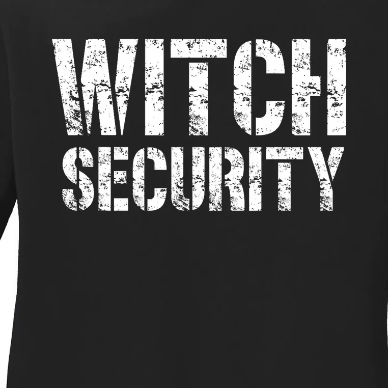 Halloween Dad Mom Daughter Adult Costume Witch Security Ladies Long Sleeve Shirt