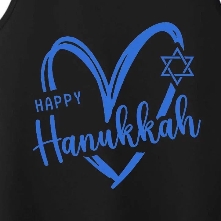 Hanukkah Dreidel Menorah Jewish Chanukah Holiday Performance Tank