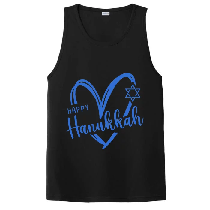 Hanukkah Dreidel Menorah Jewish Chanukah Holiday Performance Tank