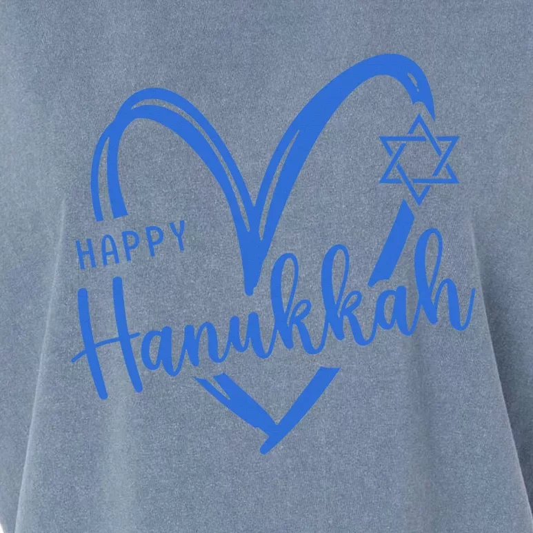 Hanukkah Dreidel Menorah Jewish Chanukah Holiday Garment-Dyed Women's Muscle Tee