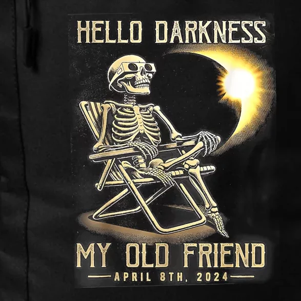 Hello Darkness My Old Friend Funny Skeleton Solar Eclipse Daily Commute Backpack