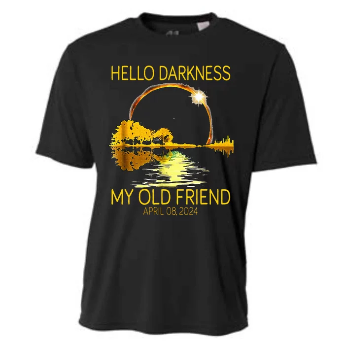 Hello Darkness My Old Friend Funny 2024 Solar Eclipse 4.8.24 Cooling Performance Crew T-Shirt