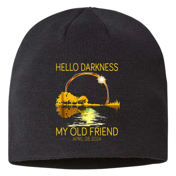 Hello Darkness My Old Friend Funny 2024 Solar Eclipse 4.8.24 8 1/2in Sustainable Knit Beanie