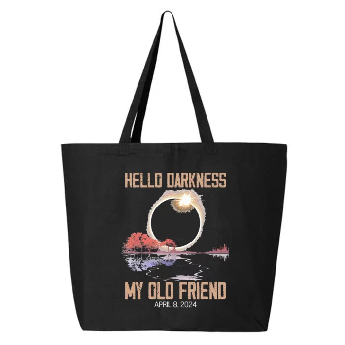 Hello Darkness My Old Friend Solar Eclipse April 08 2024 25L Jumbo Tote