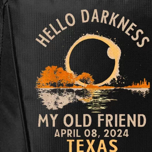 Hello Darkness My Old Friend Total Solar Eclipse 2024 Texas City Backpack