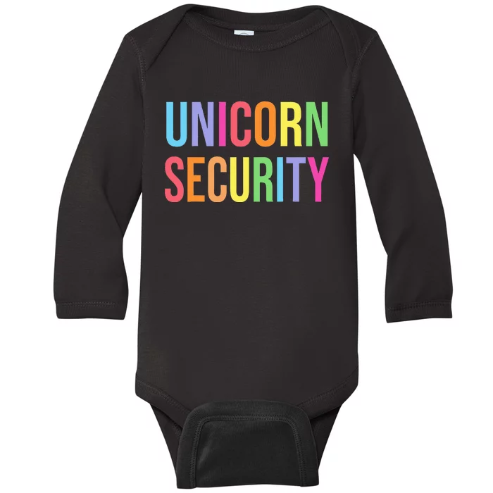 Halloween Dad Mom Daughter Adult Costume Unicorn Security Baby Long Sleeve Bodysuit