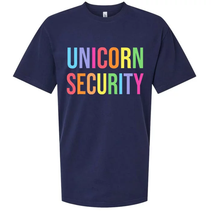 Halloween Dad Mom Daughter Adult Costume Unicorn Security Sueded Cloud Jersey T-Shirt